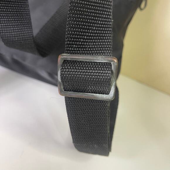 Vintage 90s GAP Black Nylon Zip Closure Square Backpack 9" x 9" - Picture 6 of 15